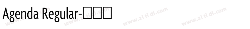 Agenda Regular字体转换